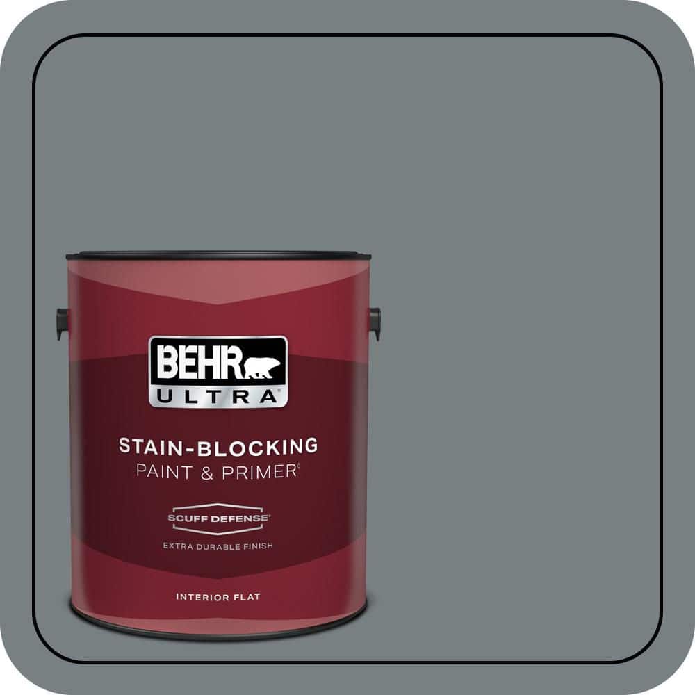 BEHR ULTRA 1 gal. #N450-5 Intergalactic Extra Durable Flat Interior Paint & Primer (1)