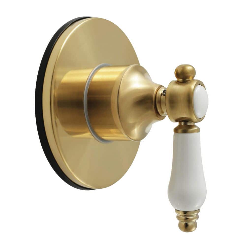 Kingston Brass Bel-Air 3/4 in. Single-Handle 1-Hole Wall Mount 6-Way Diverter Valve with Trim Kit in Brushed Brass