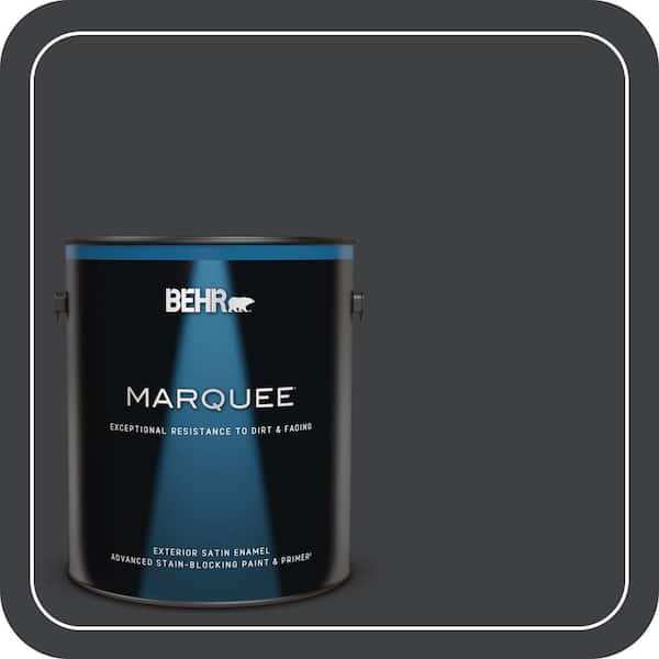 BEHR PREMIUM PLUS Home Decorators Collection #HDC-MD-04 Totally Black Flat Interior/Exterior Paint & Primer Color Sample (2)