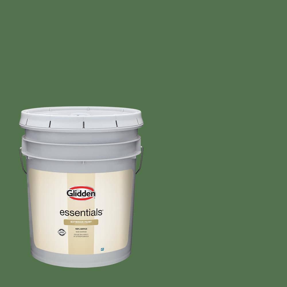 Glidden Essentials 5 gal. PPG1131-7 Clover Leaf Semi-Gloss Exterior Paint