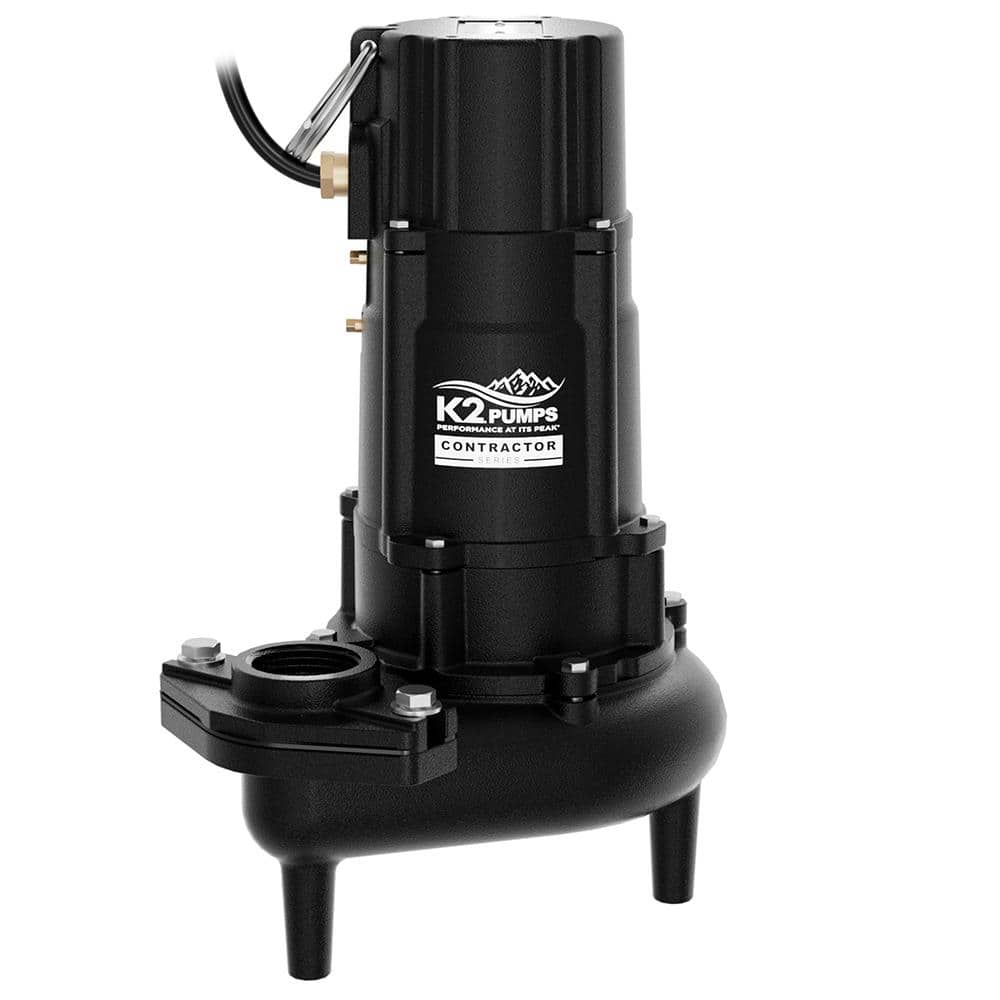 K2 Contractor Series 1/2 HP Cast Iron 115-Volt Sewage Pump