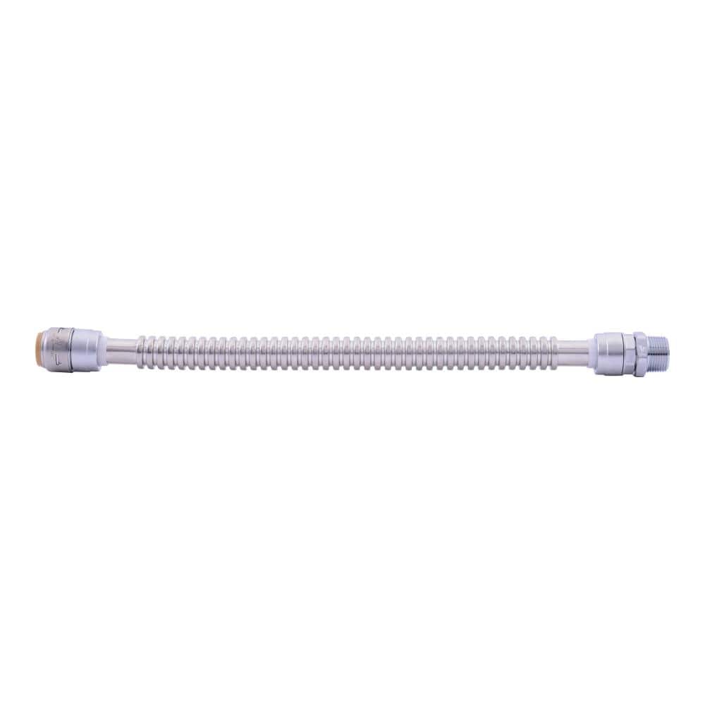 SharkBite Max 3/4 in. Push-to-Connect x 3/4 in. MIP x 18 in. Corrugated Stainless Steel Water Heater Connector (3)