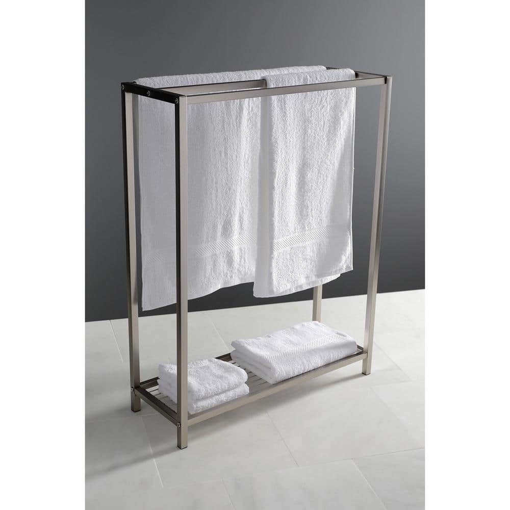 Kingston Brass Edenscape 3-Bar Freestanding Towel Rack in Brushed Nickel (2)