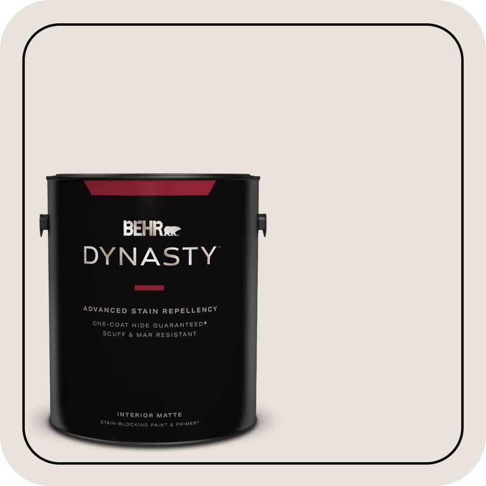 BEHR DYNASTY 1 gal. #N180-1 Barely Brown Matte Interior Stain-Blocking Paint & Primer