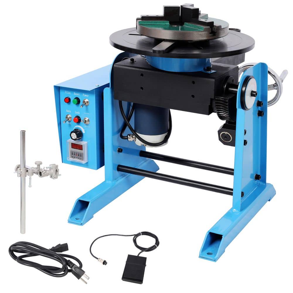 Amucolo 66 lb. Rotary Welding Positioner Turntable Table, 0-90° Heavy Duty Welding Positioner Manual Tilt Welding Table (3)
