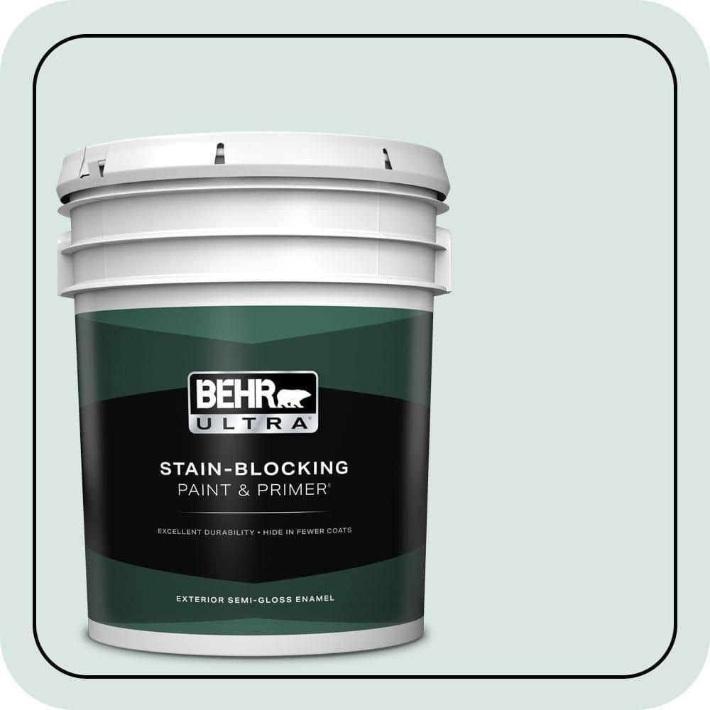 BEHR ULTRA 5 gal. #MQ3-51 Crystalline Falls Semi-Gloss Enamel Exterior Paint & Primer