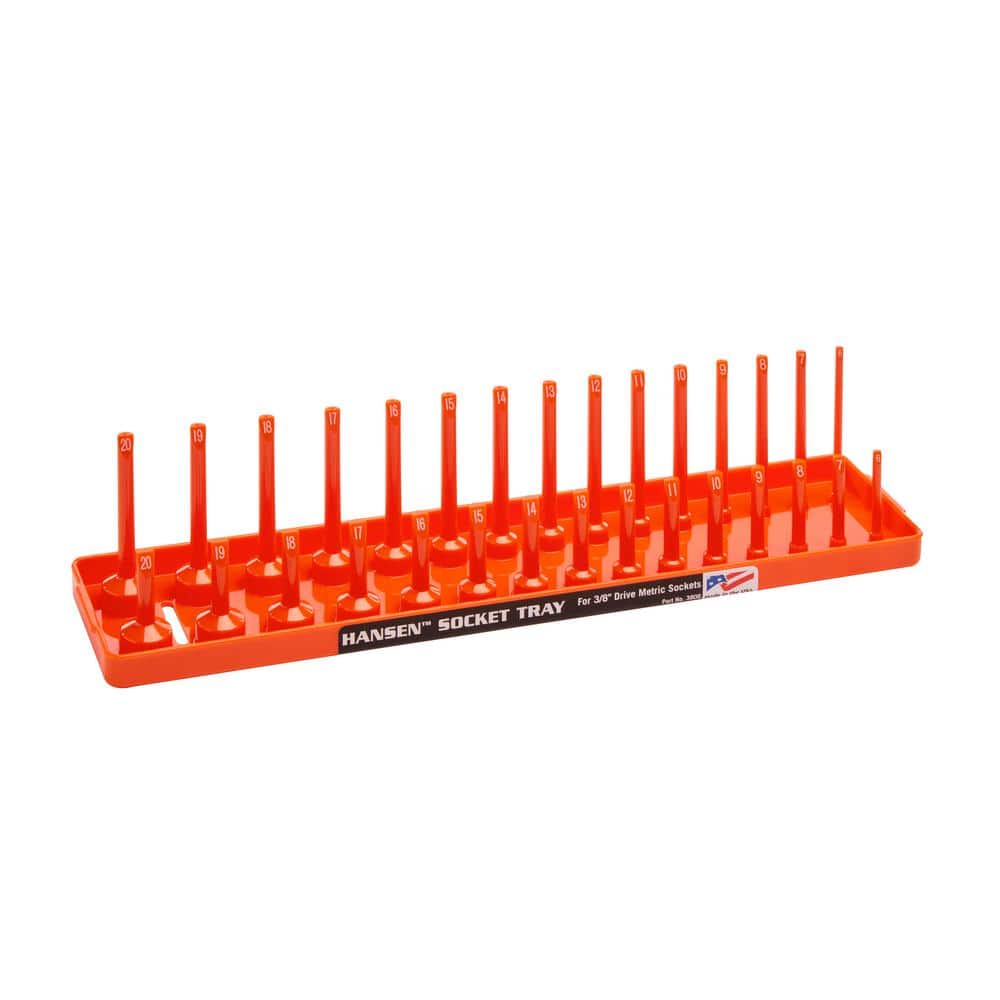 Hansen 3/8 in Drive Metric 2 Row Socket Holder - Orange