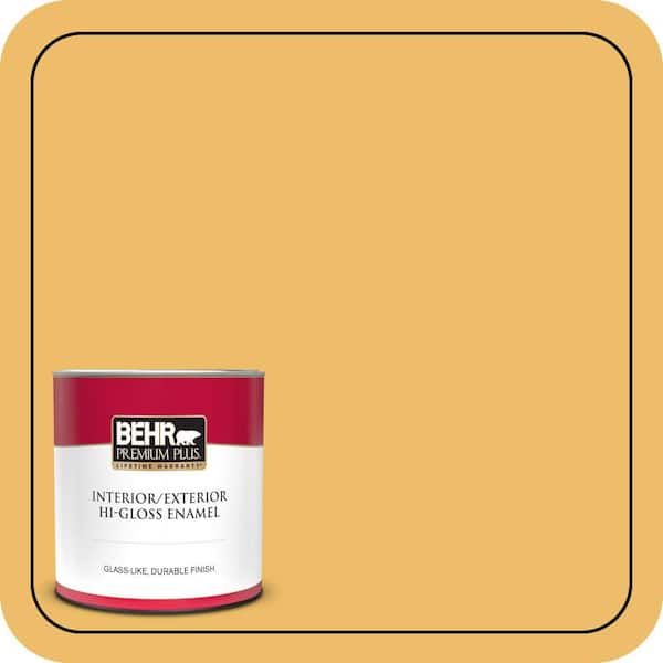 BEHR PREMIUM PLUS Home Decorators Collection #HDC-MD-24 Luscious Lemon Enamel Low Odor & Primer (3)