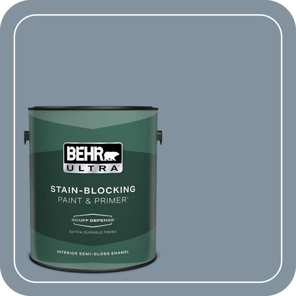 BEHR ULTRA 1 gal. #PPU14-06 Coastal Vista Extra Durable Semi-Gloss Enamel Interior Paint & Primer