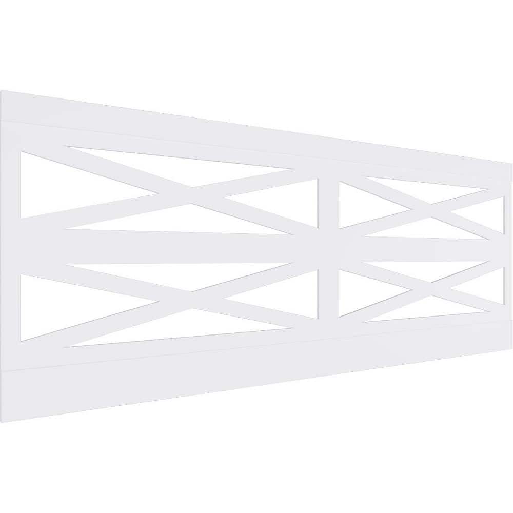 Ekena Millwork 36 in. H x 94-1/2 in. W 23.64 sq. ft. Farmhouse Fence PVC Wainscot Paneling Kit (1)
