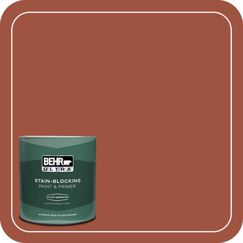 BEHR ULTRA 1 qt. #MQ1-25 Kalahari Sunset Extra Durable Semi-Gloss Enamel Interior Paint & Primer
