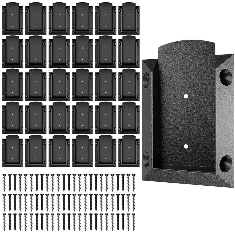 Afoxsos 30-Piece Aluminium Deck Railing Brackets for 2 x 4 in. Wood Post to Handrail Connection with 180-Pieces Screws Rust-Free (1)