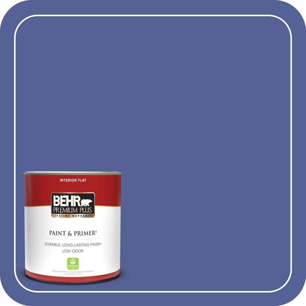 BEHR PREMIUM PLUS 1 qt. #610B-7 Breathtaking Flat Low Odor Interior Paint & Primer
