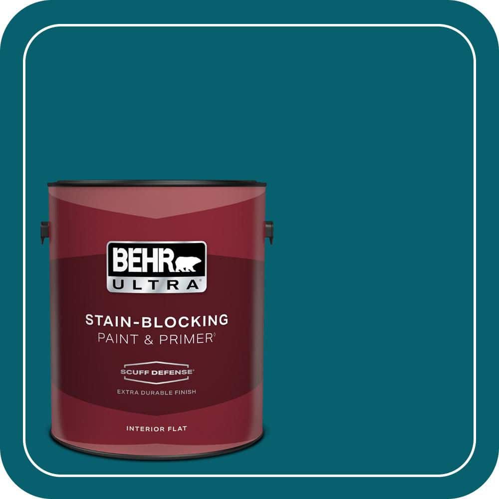BEHR ULTRA 1 gal. #T16-04 Galapagos Extra Durable Flat Interior Paint & Primer