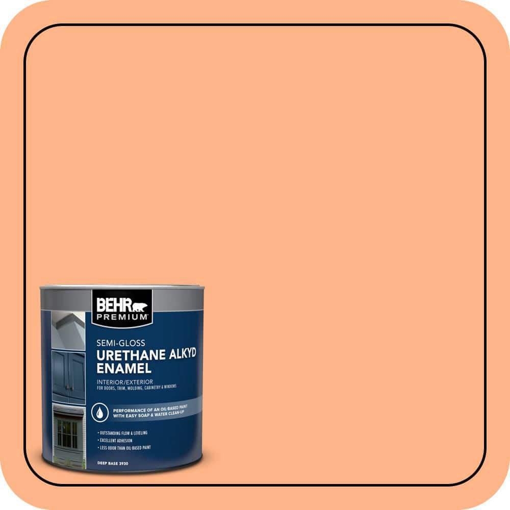 BEHR PREMIUM 1 qt. #P210-4 Lollipop Semi-Gloss Enamel Urethane Alkyd Interior/Exterior Paint (1)
