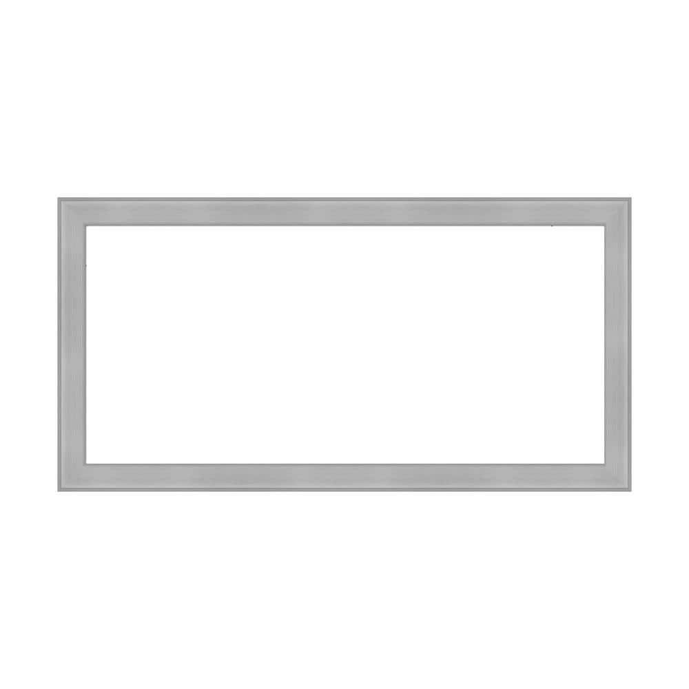 Amanti Art Mirror Makeover VistBrushed Nickel 49.25 in. W x 25.25 in. H Bathroom Mirror Frame Border Kit-Fits a 48 x 24 Mirror (1)