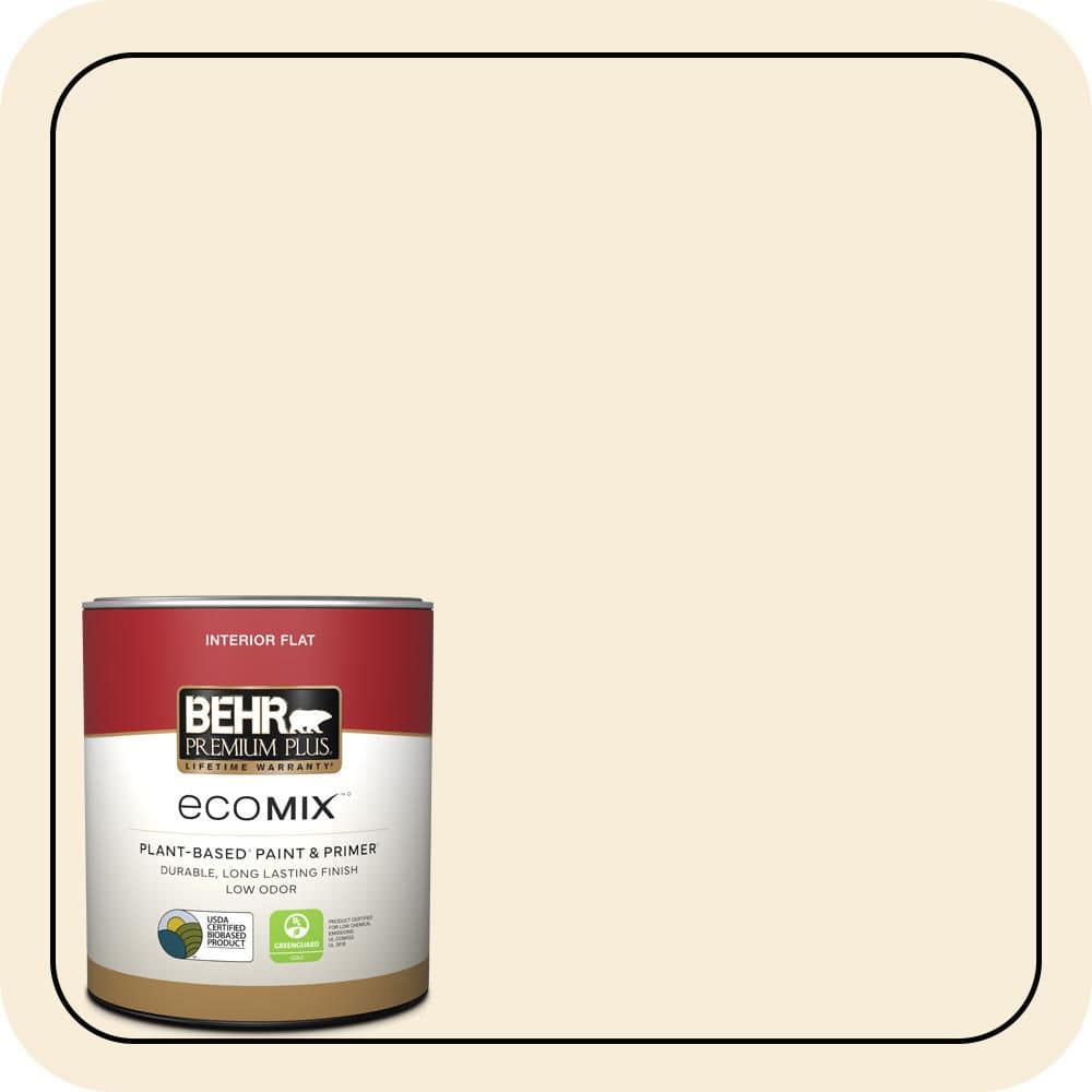 BEHR PREMIUM PLUS #70 Linen White Enamel EcoMix Plant-Based & Primer (1)