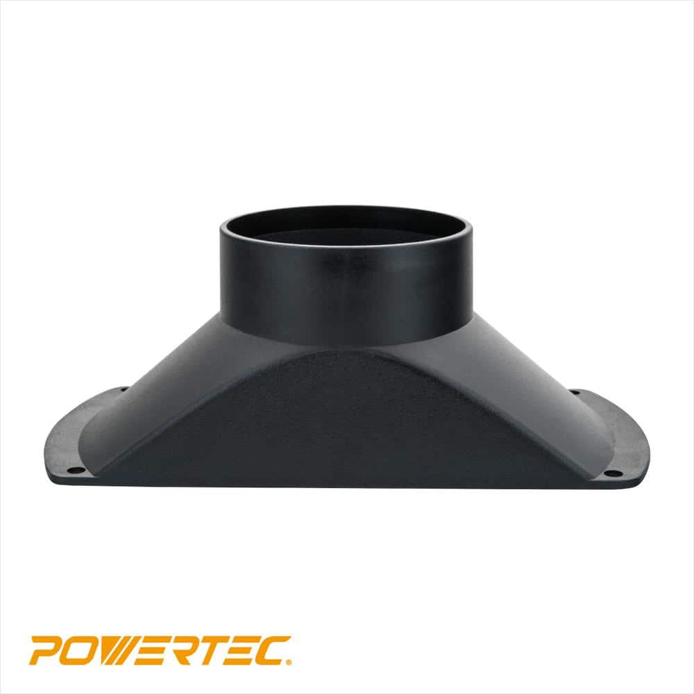 ‎POWERTEC Rectangular Dust Hood Collector, 4 In. OD Attachment for Woodworking Dust Collection Hose and Fittings (3)
