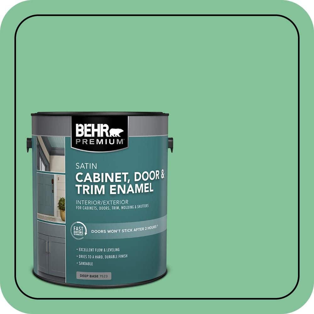 BEHR PREMIUM 1 gal. #P410-4 Willow Hedge Satin Enamel Interior/Exterior Cabinet, Door & Trim Paint