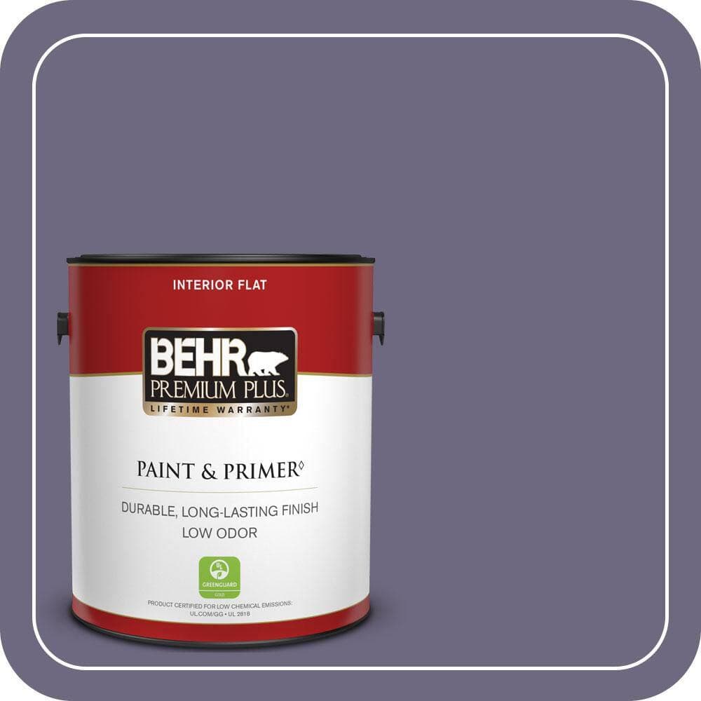 BEHR PREMIUM PLUS 1 gal. #S570-6 New Orleans Flat Low Odor Interior Paint & Primer