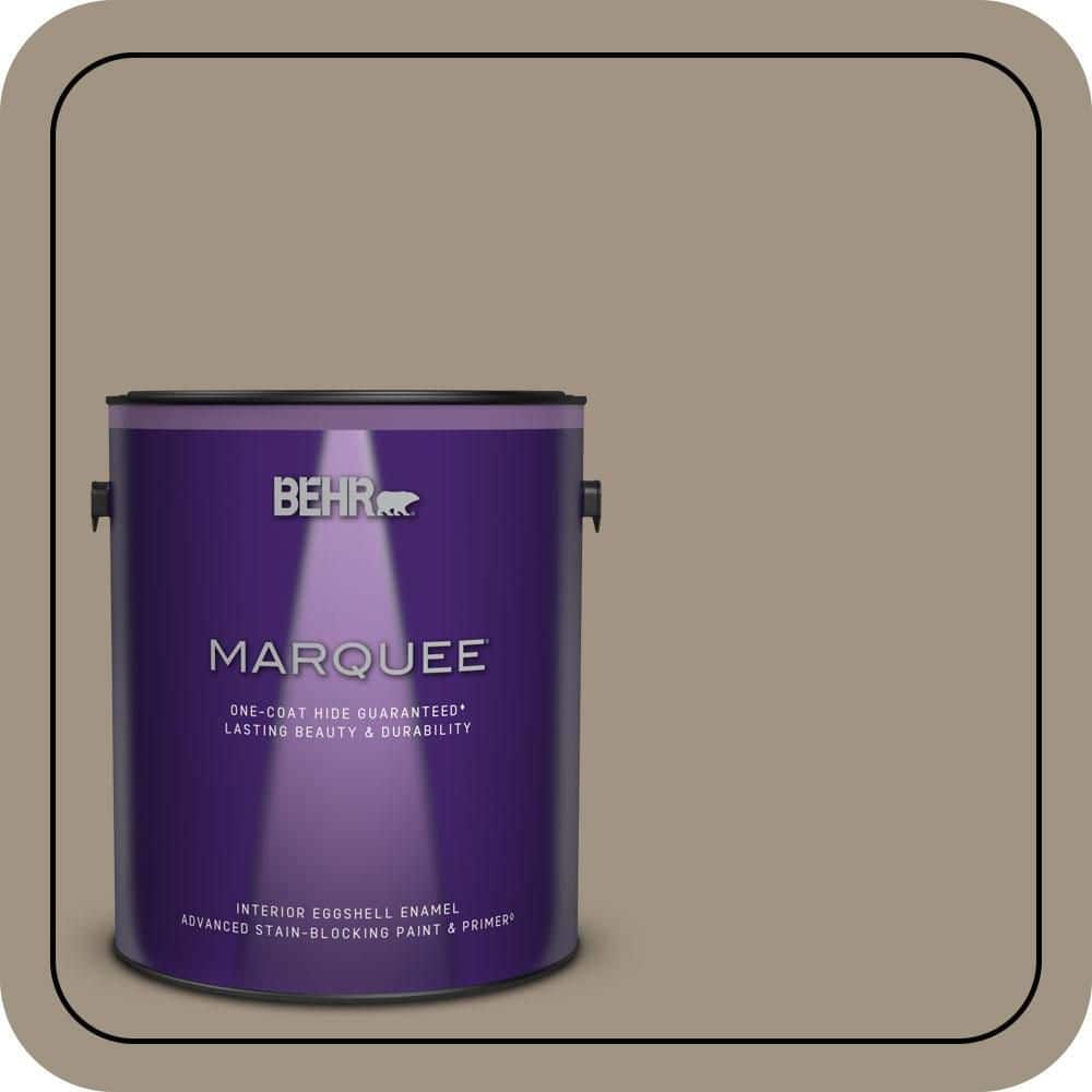 BEHR MARQUEE 1 gal. #PPU7-23 Rolling Pebble One-Coat Hide Eggshell Enamel Interior Paint & Primer