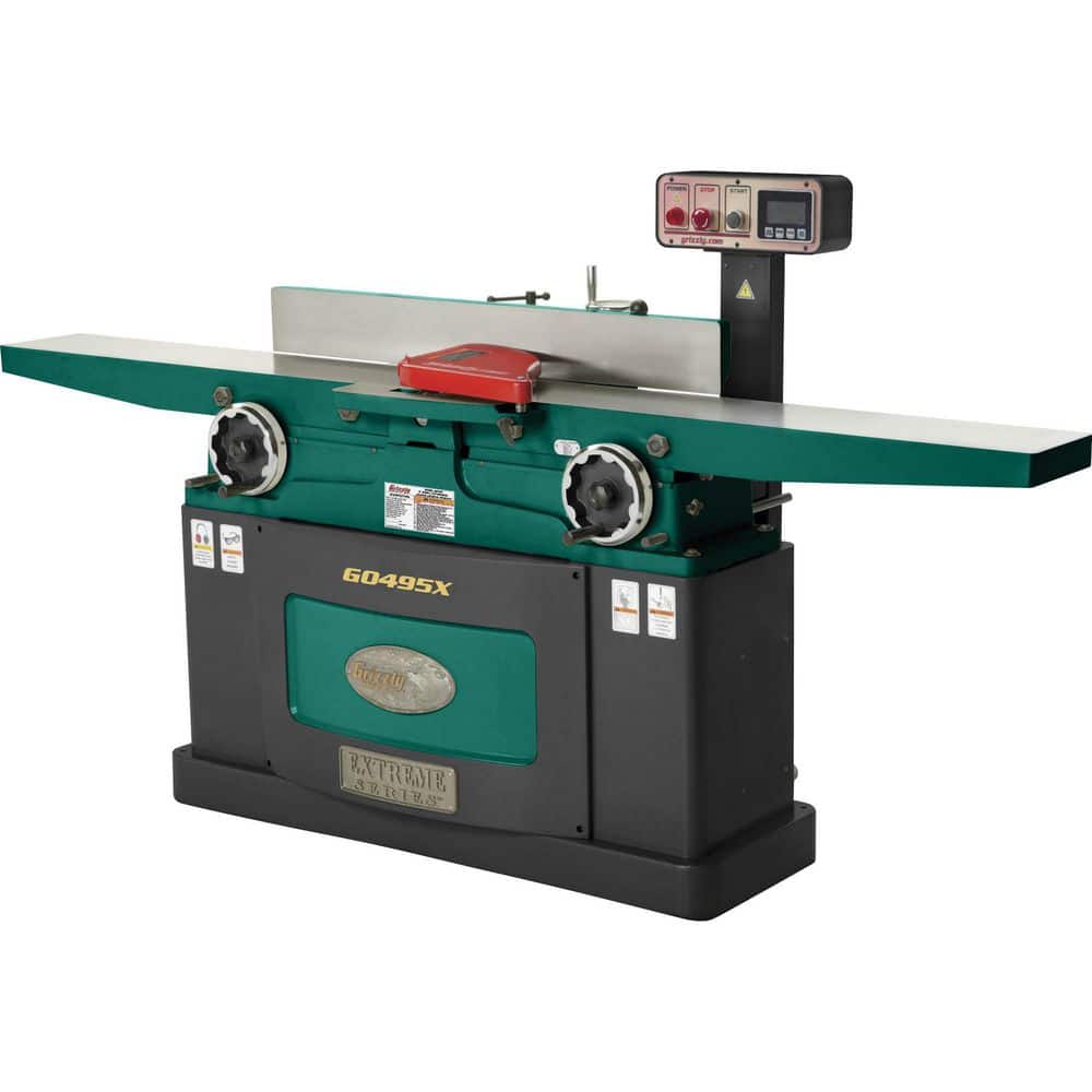 Grizzly Industrial 12 Amp 8 in. Helical Cutterhead Corded Jointer with Exclusive Digital Height Readout