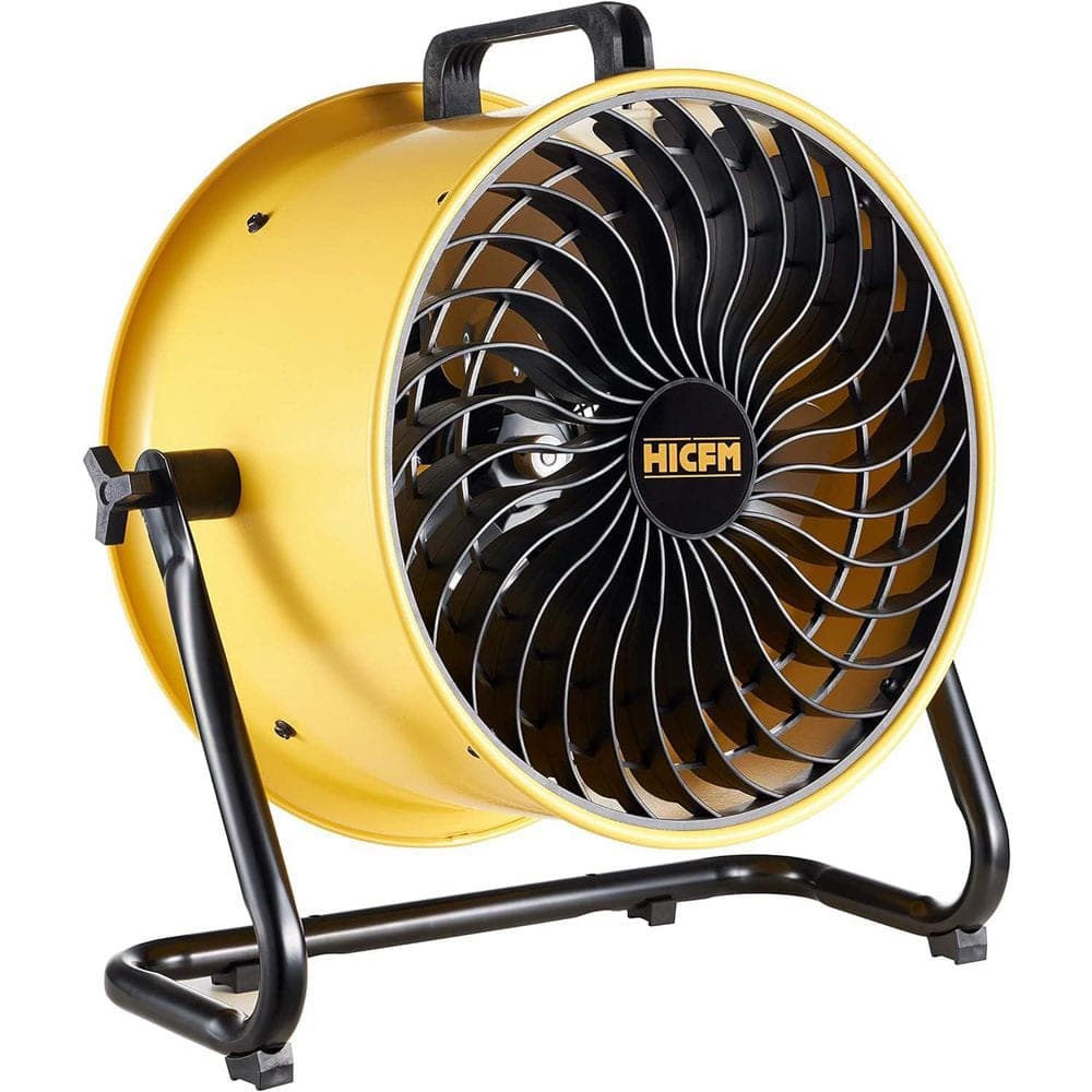 Edendirect 16 in. Turbo High-Velocity Drum Fan in Yellow - 2800 CFM, 3-Speed 1/4 HP Motor, Slip-Resistant Feet and Handle