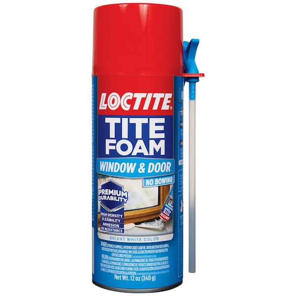 Loctite Tite Foam Windows and Doors Spray Foam, Bright White, 12 oz. Can, Insulating Spray Foam Sealant (VOC)
