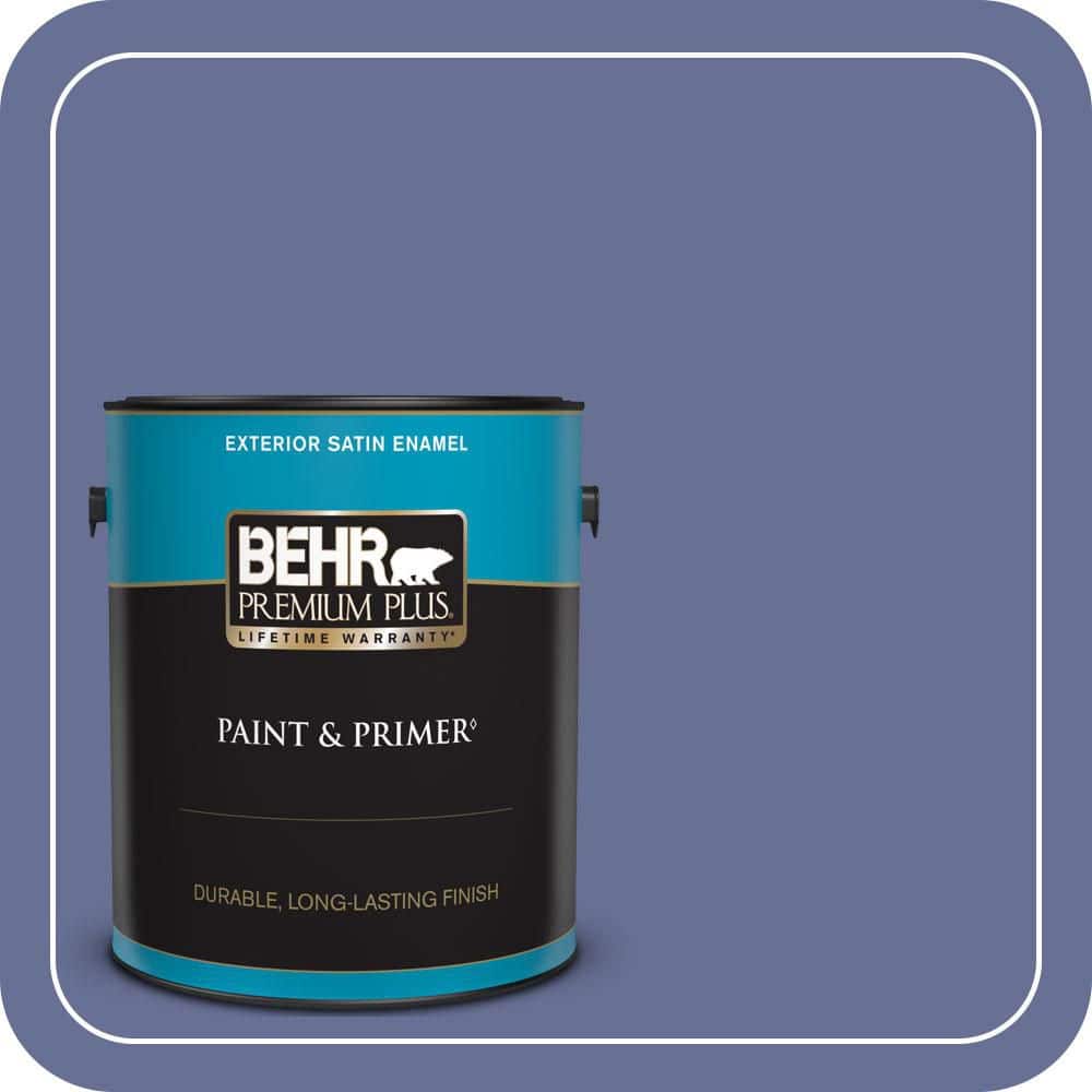 BEHR PREMIUM PLUS 1 gal. #620D-6 Royal Intrigue Satin Enamel Exterior Paint & Primer