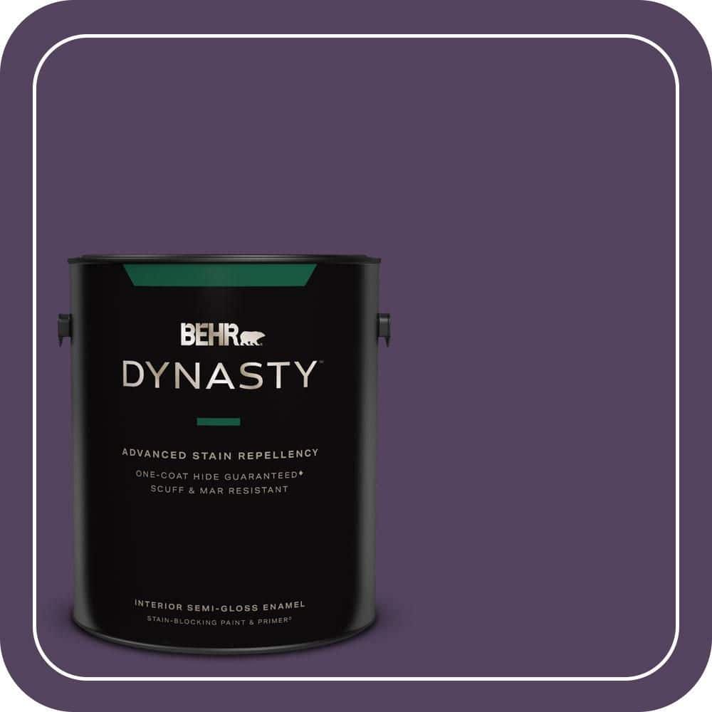 BEHR DYNASTY 1 gal. #S-H-670 Plum Semi-Gloss Enamel Interior Stain-Blocking Paint & Primer
