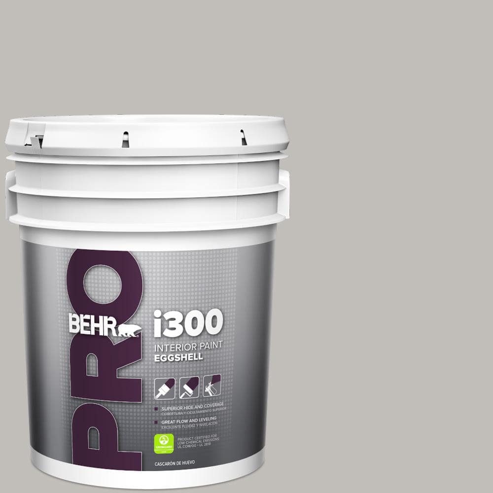 BEHR PRO 5 gal. #HDC-WR15-3 Noble Gray Eggshell Interior Paint