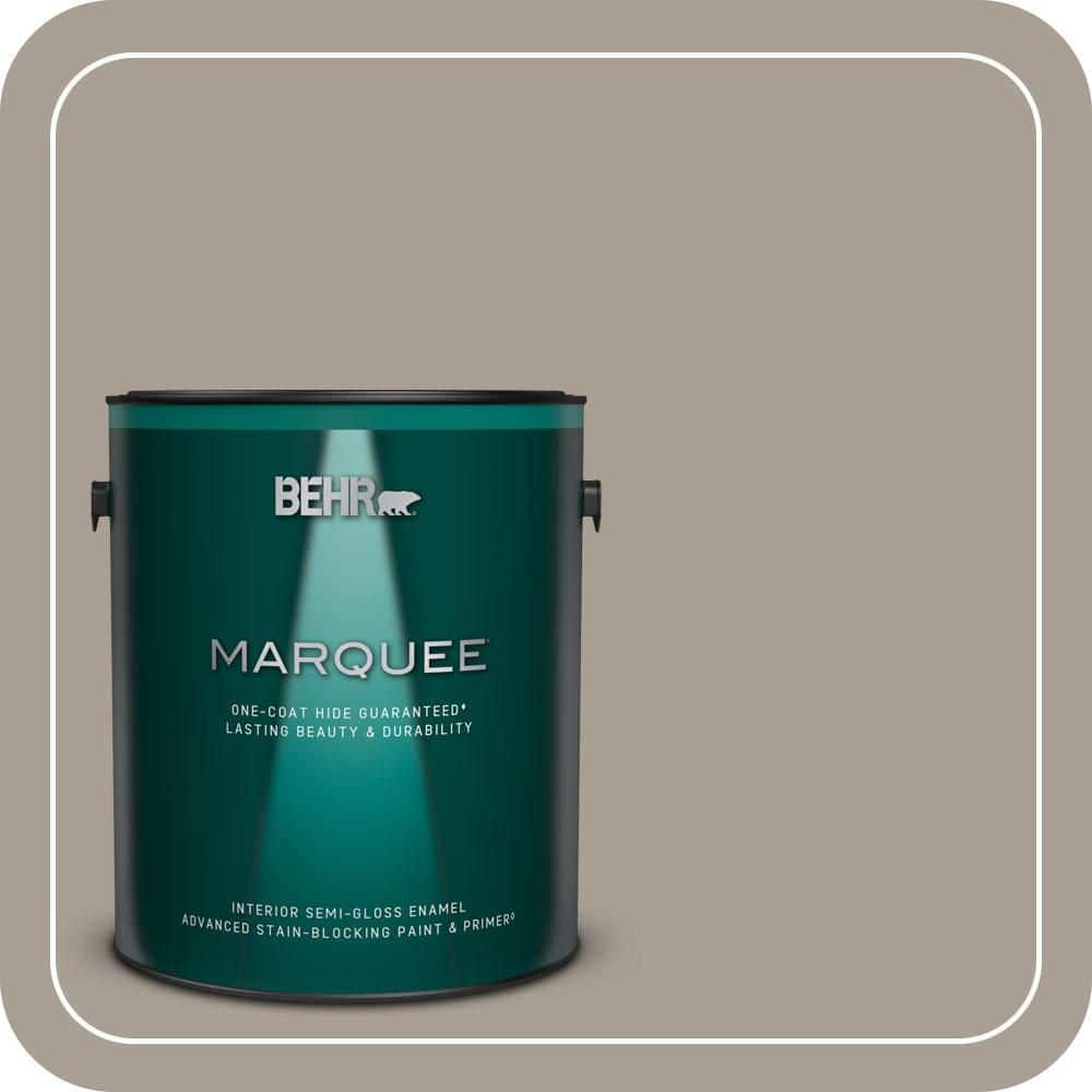 BEHR MARQUEE 1 gal. #T12-12 Jackal Semi-Gloss Enamel Interior Paint & Primer