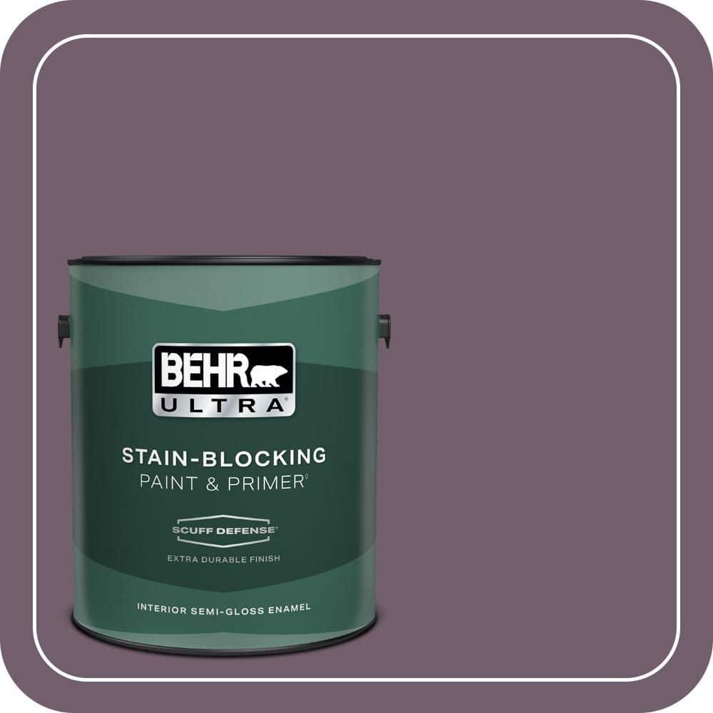 BEHR ULTRA 1 gal. #MQ1-38 Smoked Mulberry Extra Durable Semi-Gloss Enamel Interior Paint & Primer