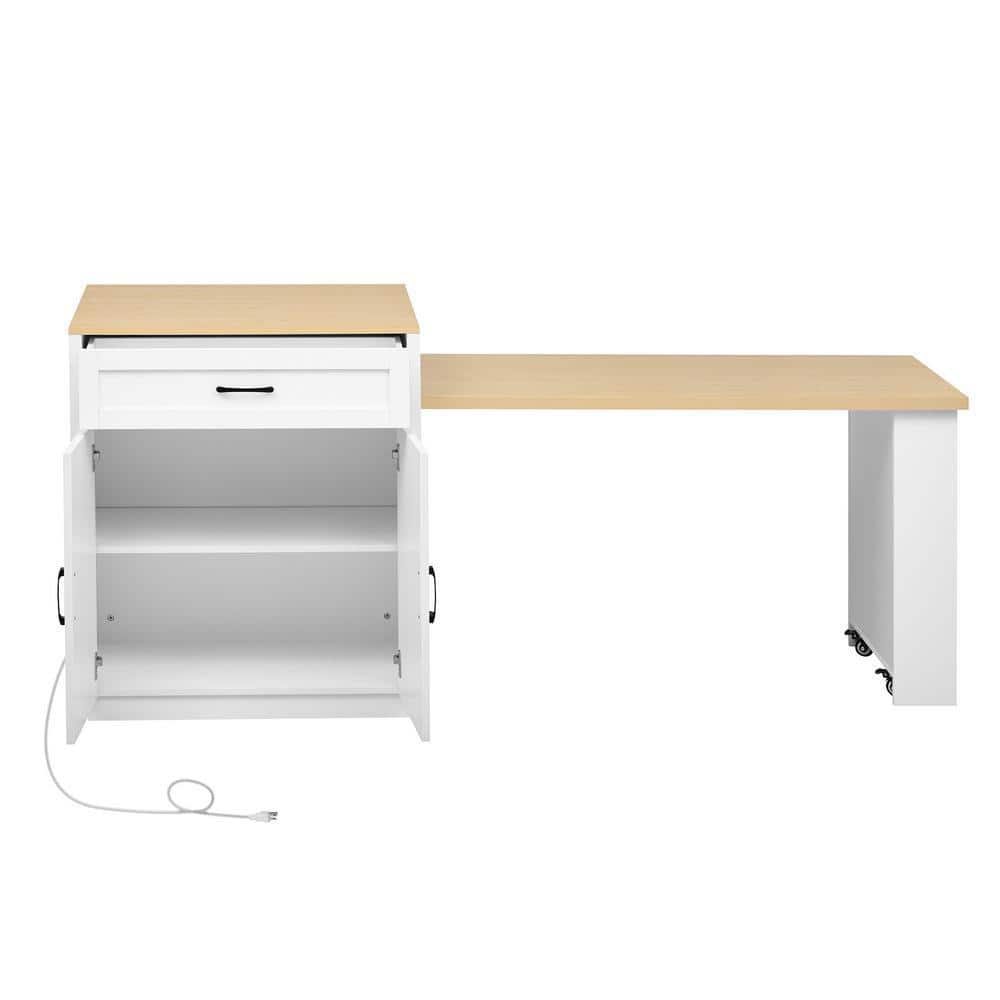 COWLOWN 31.5 in. W x 27.6 in. D x 36.2 in. H Bathroom White Linen Cabinet (1)
