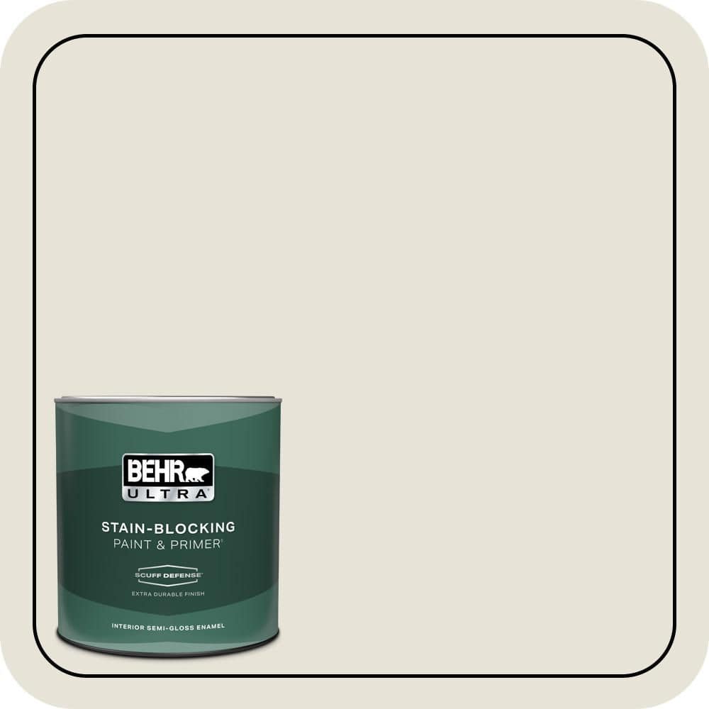 BEHR ULTRA 1 qt. #PWN-60 French Chateau Extra Durable Semi-Gloss Enamel Interior Paint & Primer