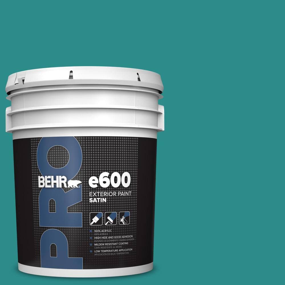BEHR PRO 5 gal. #HDC-FL13-12 Taos Turquoise Satin Exterior Paint
