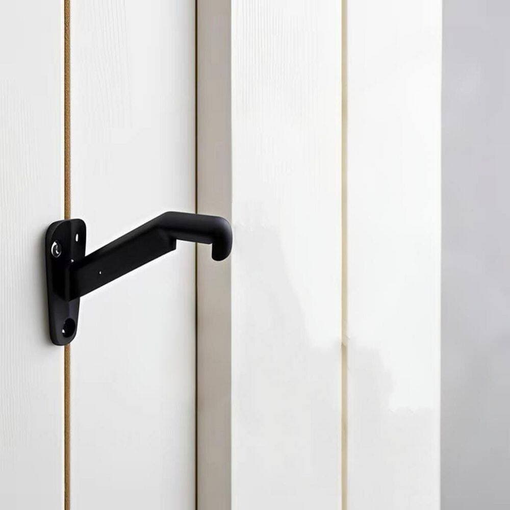 NVNOO 4 in. x 3 in. Matte Black Hand Rail Bracket for Stairways Stair Railing Indoor (3-Pack) (3)