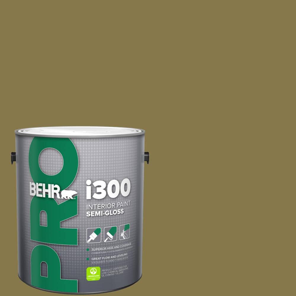 BEHR PRO 1 gal. #M330-7 Green Tea Leaf Semi-Gloss Interior Paint