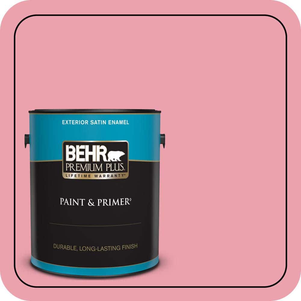 BEHR PREMIUM PLUS 1 gal. #P150-3 Pinque Satin Enamel Exterior Paint & Primer