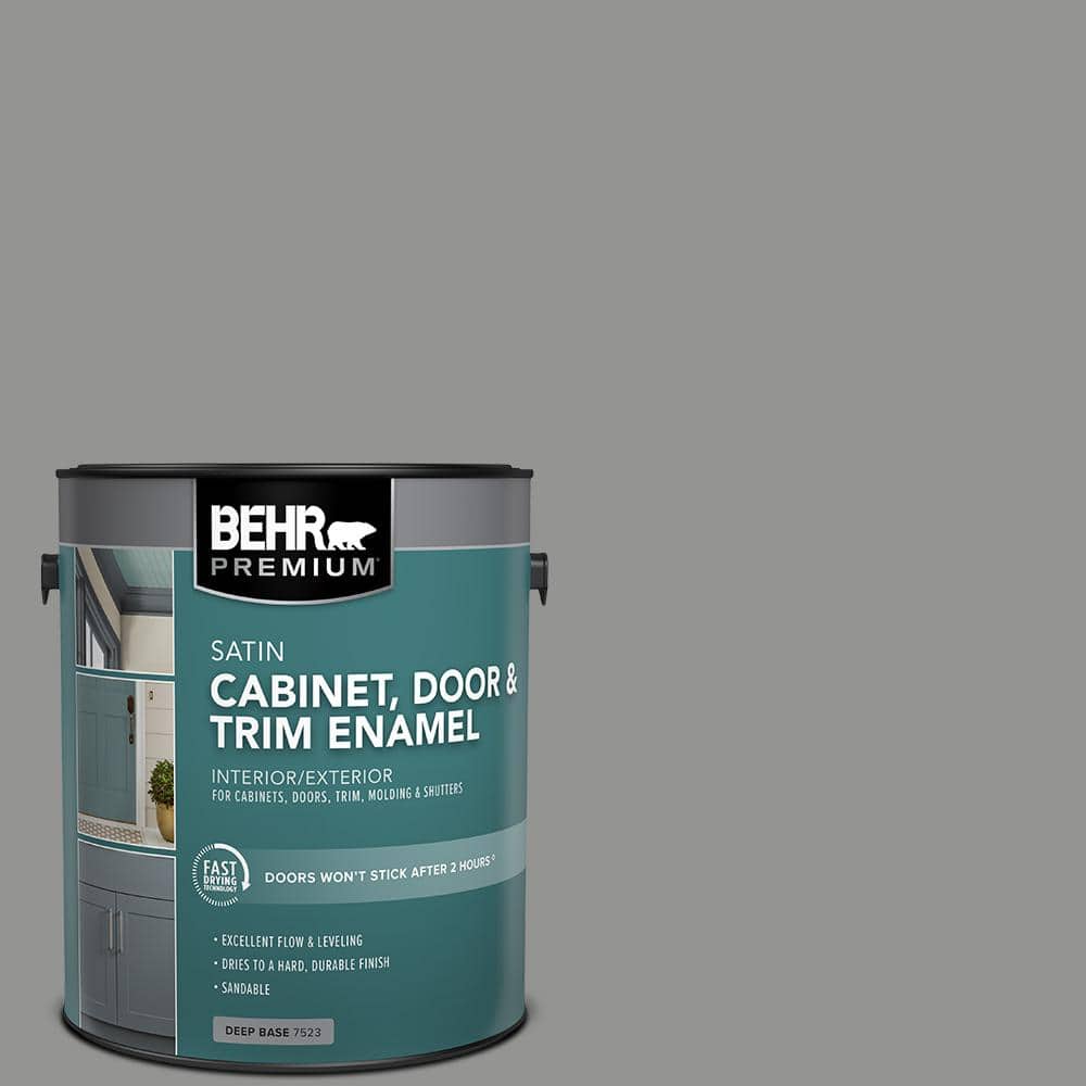 BEHR PREMIUM 1 gal. #780F-5 Anonymous Satin Enamel Interior/Exterior Cabinet, Door & Trim Paint (1)