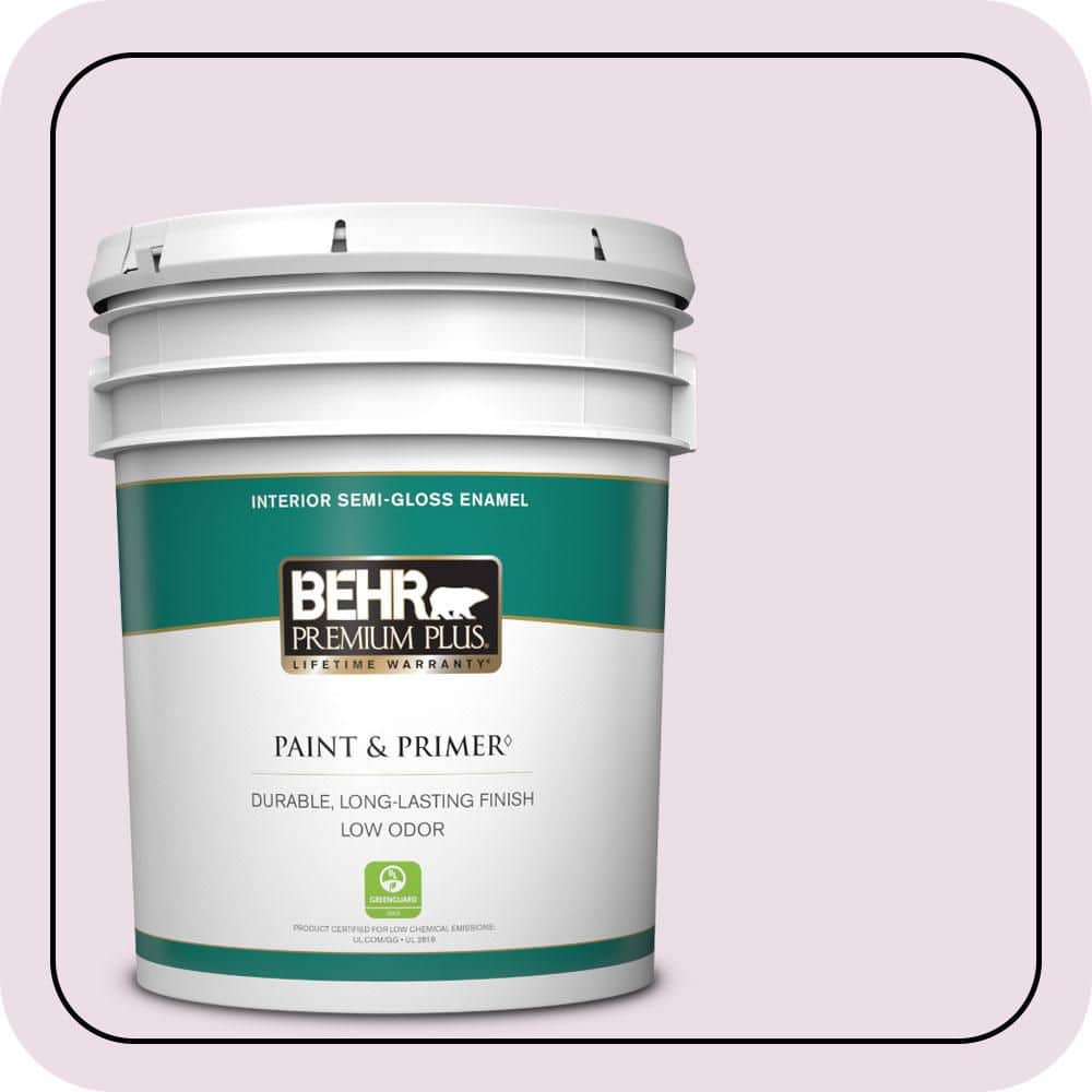 BEHR PREMIUM PLUS 5 gal. #680C-2 Wing Flutter Semi-Gloss Enamel Low Odor Interior Paint & Primer