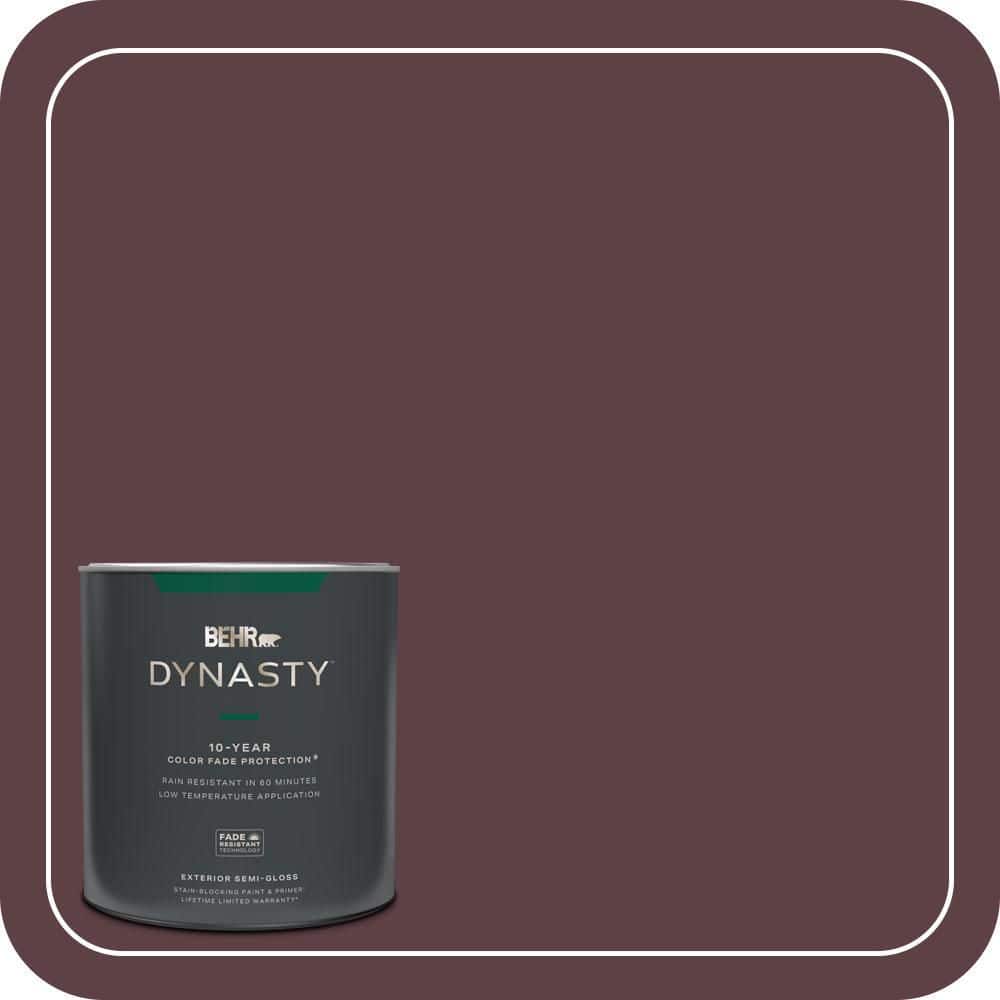 BEHR DYNASTY 1 qt. #MQ1-49 Raspberry Truffle Semi-Gloss Exterior Stain-Blocking Paint & Primer