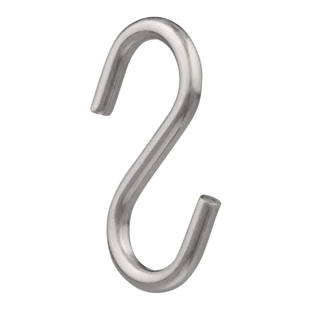 Everbilt 0.25 in. x 2.9 in. Stainless Steel Rope S-Hook (2)