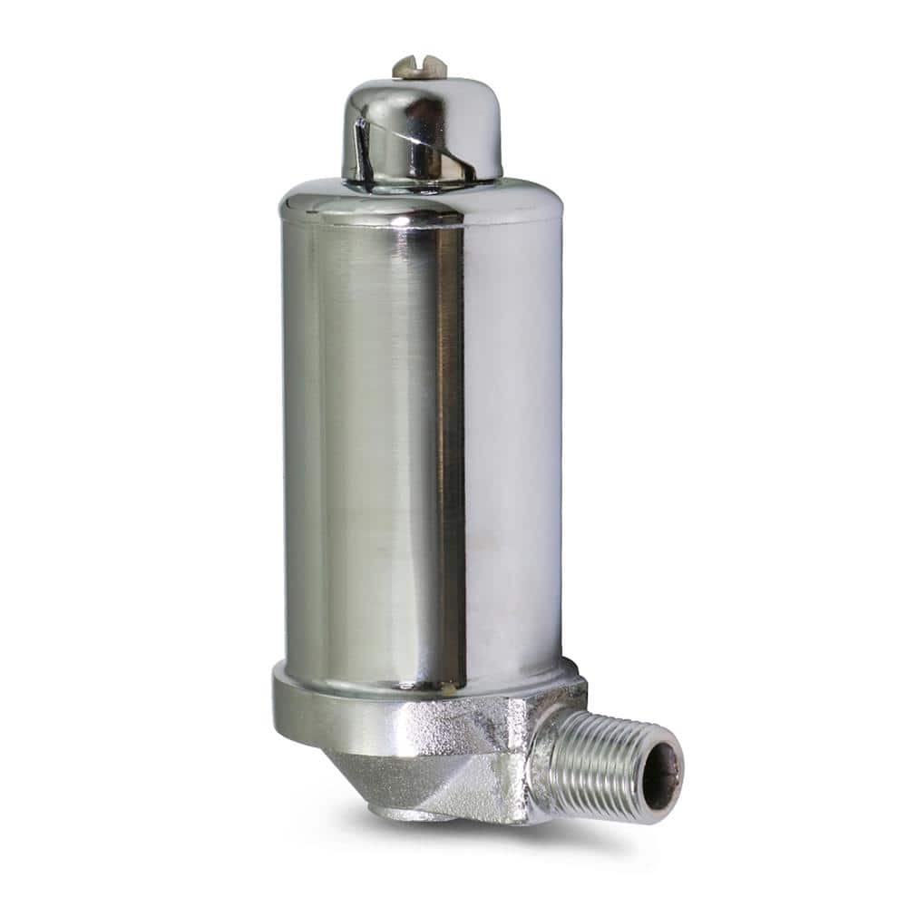 PLUMBFLEX 1/8 in. Chrome Threaded Angle Steam Air Radiator Valve (1)