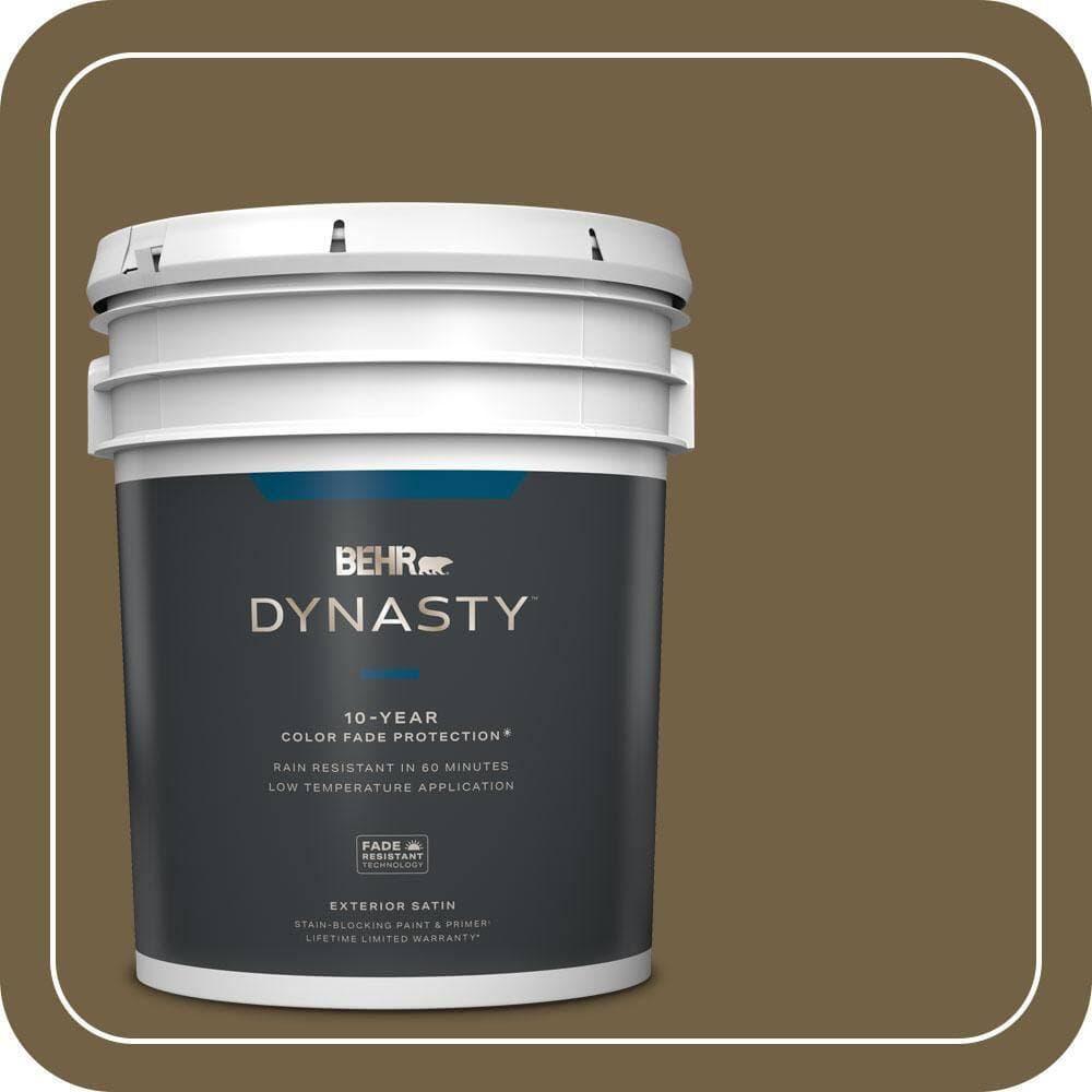 BEHR DYNASTY 5 gal. #PPU7-02 Tree Swing Satin Enamel Exterior Stain-Blocking Paint & Primer