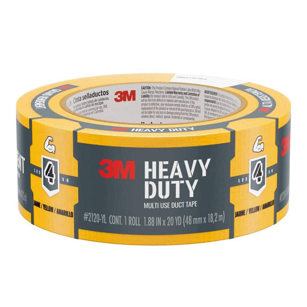 3M 1.88 in. x 20 yds. Yellow Heavy Duty Duct Tape