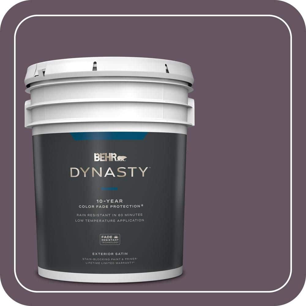 BEHR DYNASTY 5 gal. #690F-7 Indulgent Satin Enamel Exterior Stain-Blocking Paint & Primer