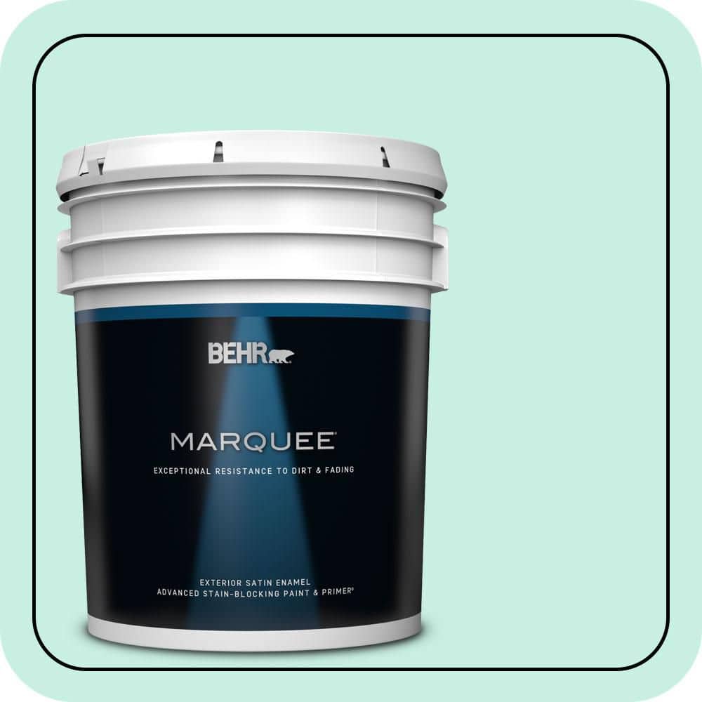 BEHR MARQUEE 5 gal. #P430-1 Summer House Satin Enamel Exterior Paint & Primer