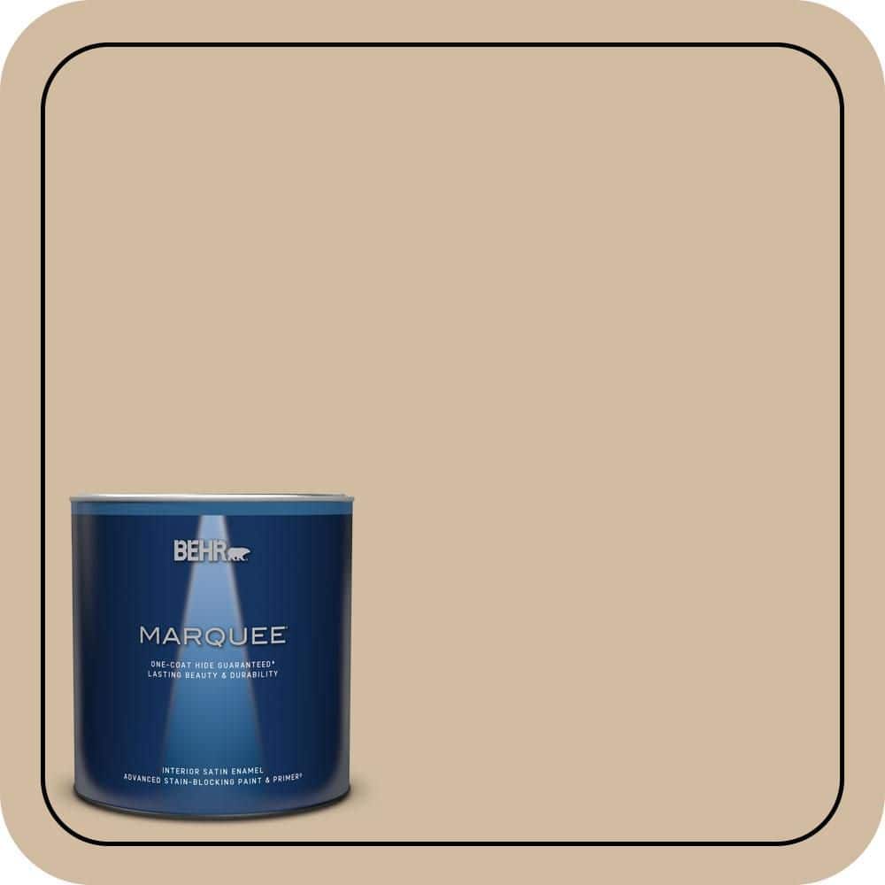 BEHR MARQUEE 1 qt. #N270-3 Coco Satin Enamel Interior Paint & Primer
