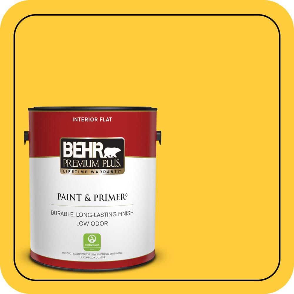 BEHR PREMIUM PLUS 1 gal. #S-G-360 Bright Star Flat Low Odor Interior Paint & Primer